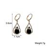 Black Hanging Long Earrings for Women Triangle Square Statement Drop Earrings 2025 boucle oreille femme Fashion Jewelry