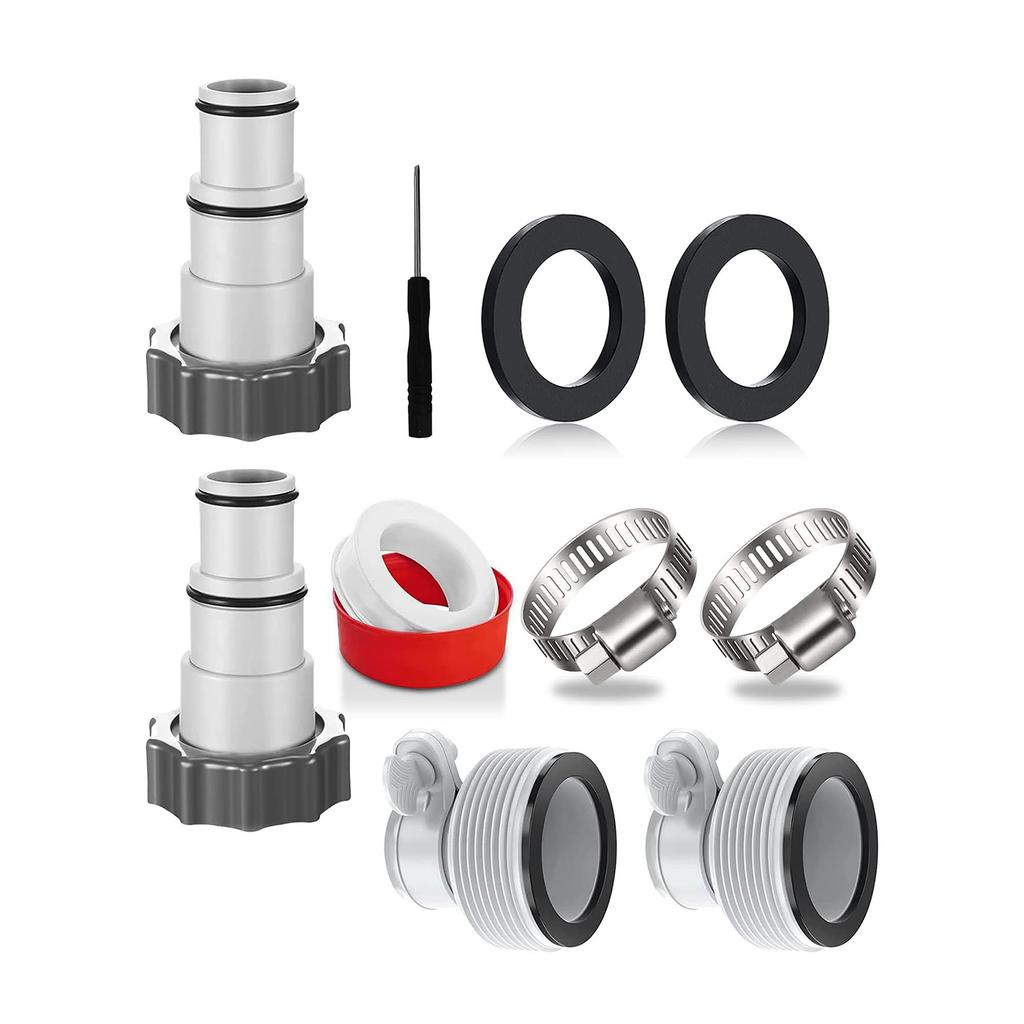 Pool Hose Adapter A with Collar Replacement for Threaded Connection Pumps Converts 1.5" To 1.25" Hose Accessories