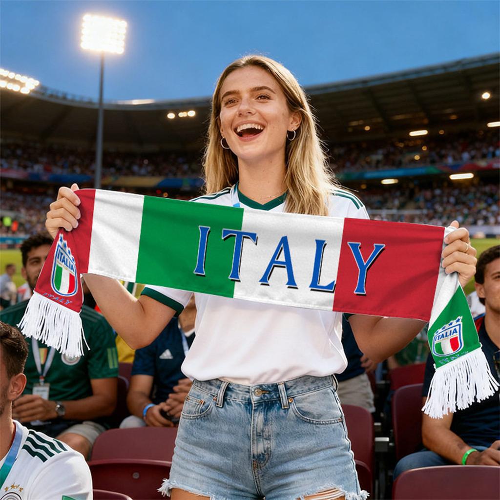 Morocco Soccer Fan Scarf World Cup Football Supporter Scarf Club Team Football Fan Merchandise Accessories for Outdoor Events and Matches