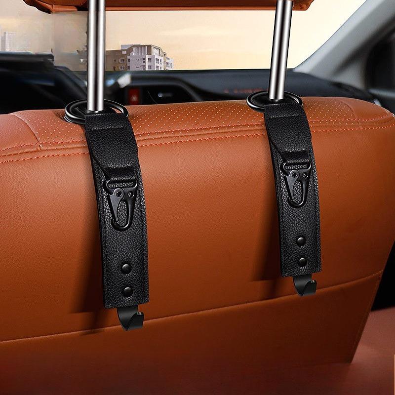 Universal Car Hanger Upgraded 2 in 1 Car Headrest Hooks Car Seat Hooks Durable Purse Holder Hanger for Purses Bags Coat