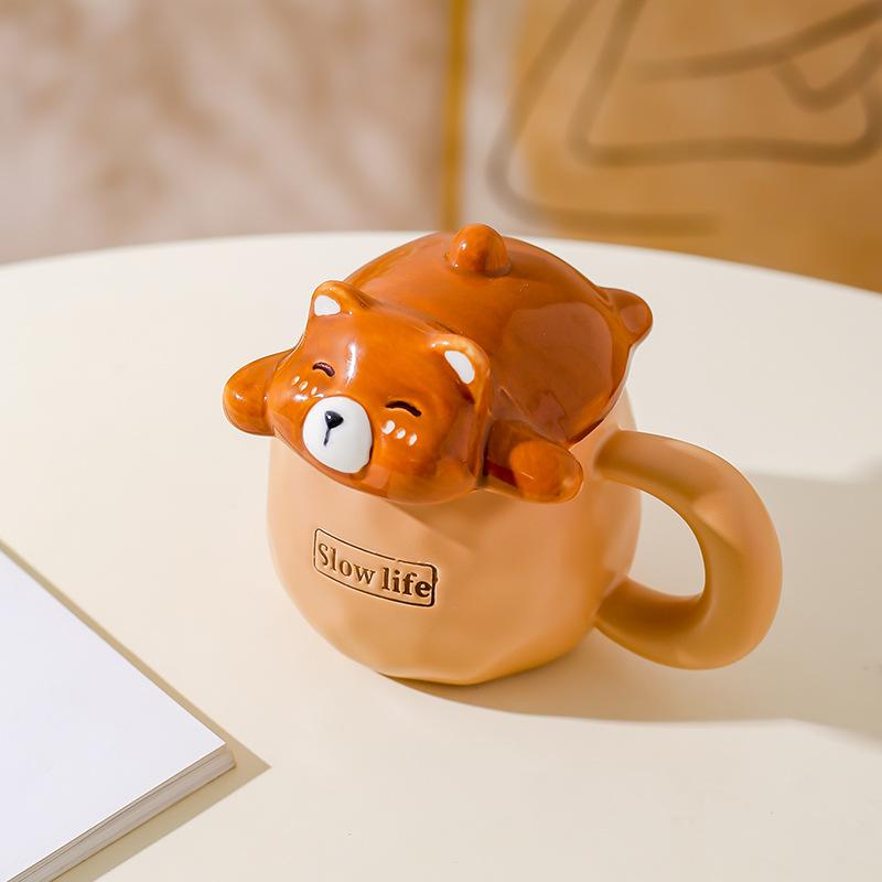 Creative Three Dimensional Cute Cartoon Ceramic Mug Girl Gift Cup Coffee Cup Water Cup Children Drinking Water Cup