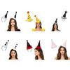 Unisex Adults Kids Clown Party Headwear Ruffled Pointed Hat Hair Hoop Costume Accessory for Halloween Role Playing Themed Party