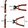 2 Pieces Glass Tile Nippers Set, Heavy Duty Wheeled Glass Mosaic Nipper & Hd Ceramic Tile Nipper, Tile Cutter Pliers with Soft Grip Handle
