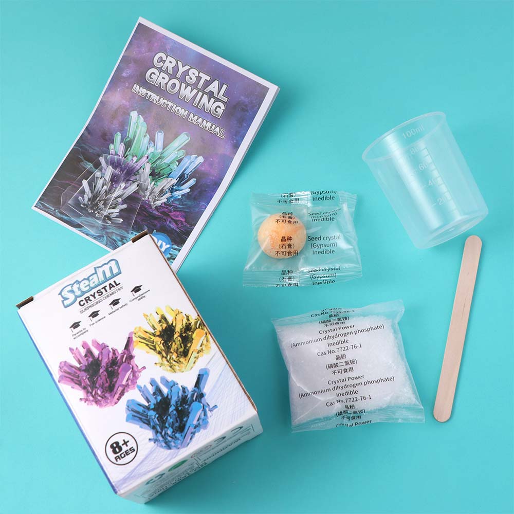 Grow A Crystal Crystal Growing Science Kit Easy To Grow Stirring Sticks Science Experiments Toy Mold Shapes Colored Crystals