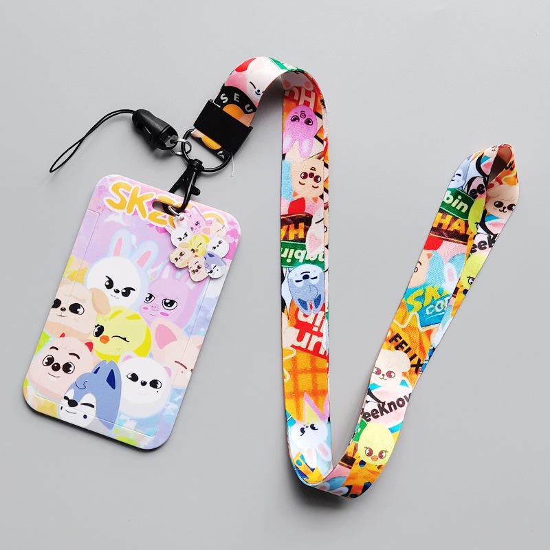 Skzoo'S Latest Student Meal Booth Anime Animation Keychain, Homeless Children'S Neck Strap, Gym Work Id Keychain Accessories
