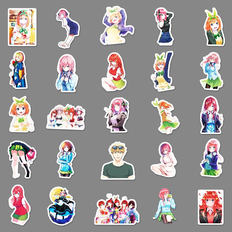 50 Sexy Japanese Comic Decoration Creative Suitcase Laptop Refrigerator Waterproof Stickers