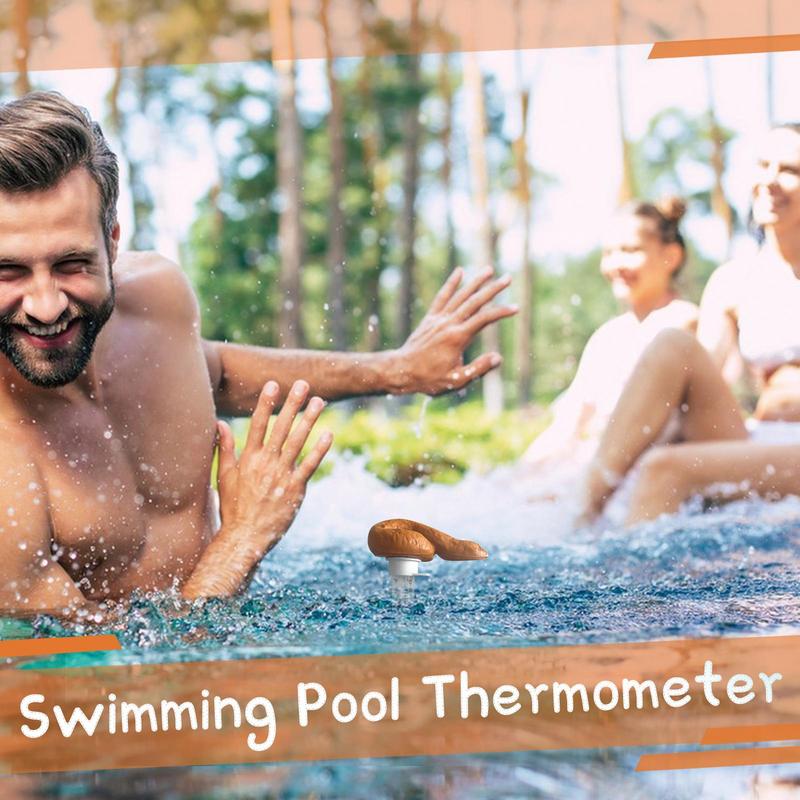 Floating Pool Thermometer Cartoon Poop-Shaped Water Temperature Thermometers Prank  for Outdoor Indoor Swimming Pools