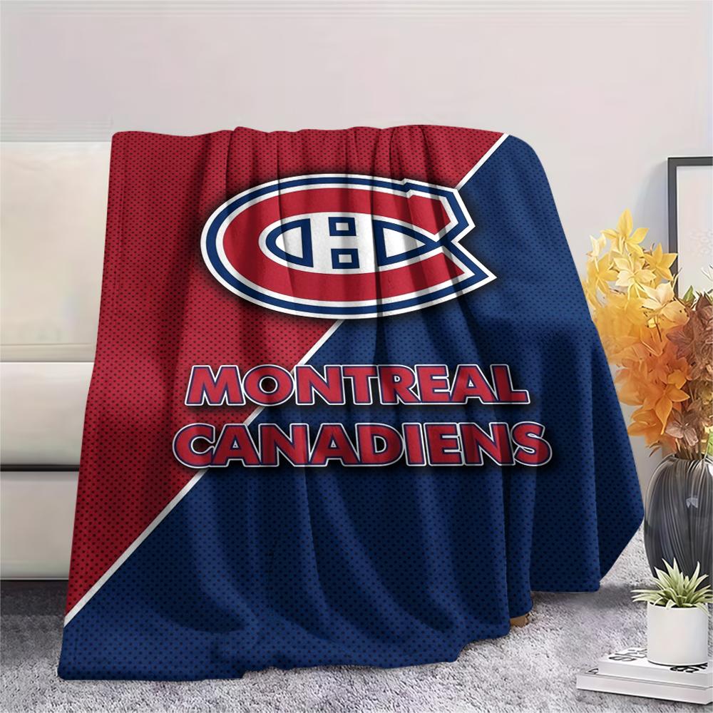 Montreal Canadiens Print Flannel Blanket, High Quality Comfortable for All Seasons, Home Decor, Warmth and Comfort, Perfect for Christmas Gifts