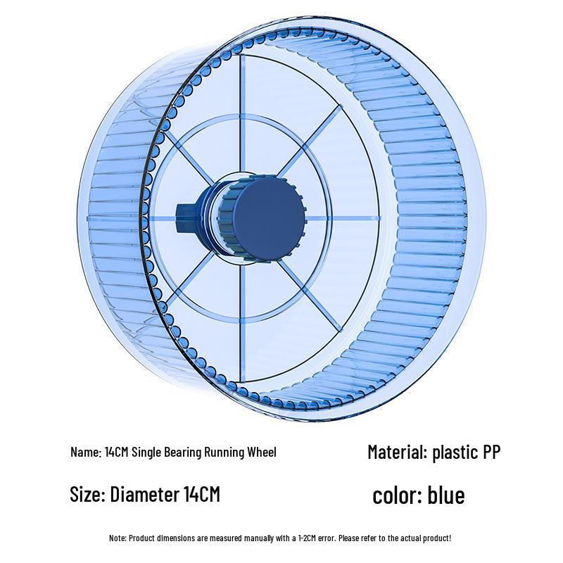 

Очень большое бесшумное беговое колесо для хомяка со стойкой и двойными подшипниками - Включает маховик для упражнений, цельная конструкция, бесплатная доставка