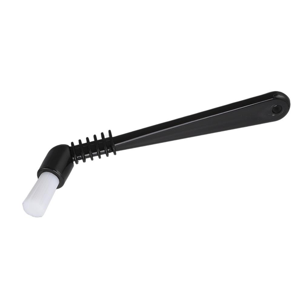 Nylon Bristle Coffee Machine Cleaning Brush Dual Head Design Reusable Espresso Machine Brush Long Handle With Spoon