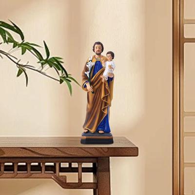ST. Joseph and Child Jesus Statuess Home Decor Decorative 11.81'' Tall Sculpture for Tabletop