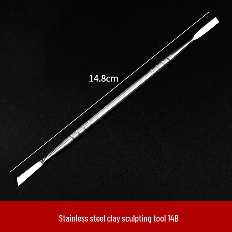 Edelstahl-Modellierwerkzeug für Polymer- & lufttrocknenden Ton - DIY Spachtelwerkzeug