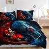 3pcs Yin Yang Tiger Printed Bedding Set, Soft and Comfortable Quilt Cover for Bedroom, Guest Room (1 Duvet Cover + 2 Pillowcases, Pillow Cor