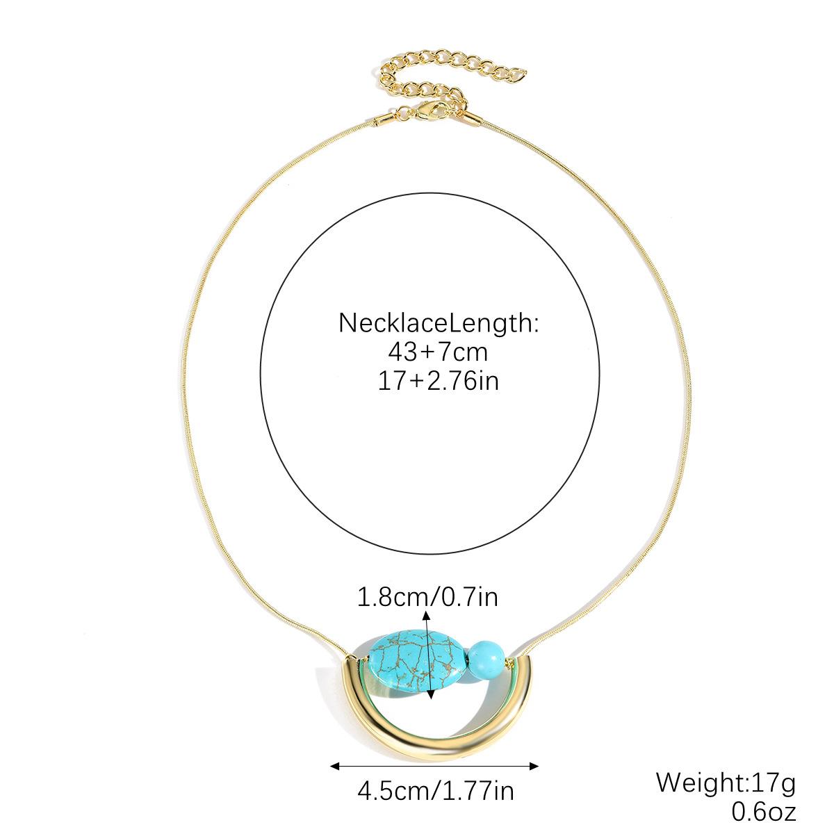 

Ожерелье для женщин Натуральное бирюзовое ожерелье с бусинами в богемном этническом стиле, ожерелье премиум-класса Sense, красивое элегантное ожерелье для нее