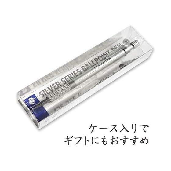 STAEDTLER Kuličkové pero, na olejové bázi, Stříbrná řada, 0,8 mm, 1 ks, 425 25F-9, Základna pro rýsovací mechanickou tužku, Tělo s vyvážením pro přesný design, Protiskluzové