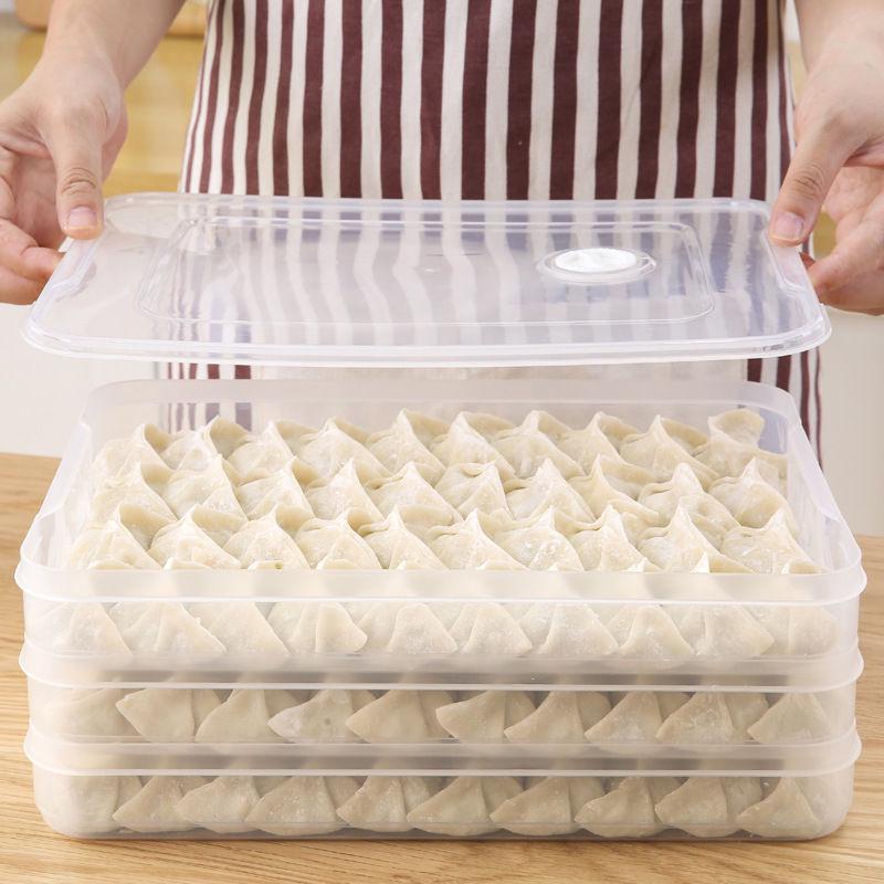 Stackable Japanese-Style Dumpling & Wonton Freezer Storage Box