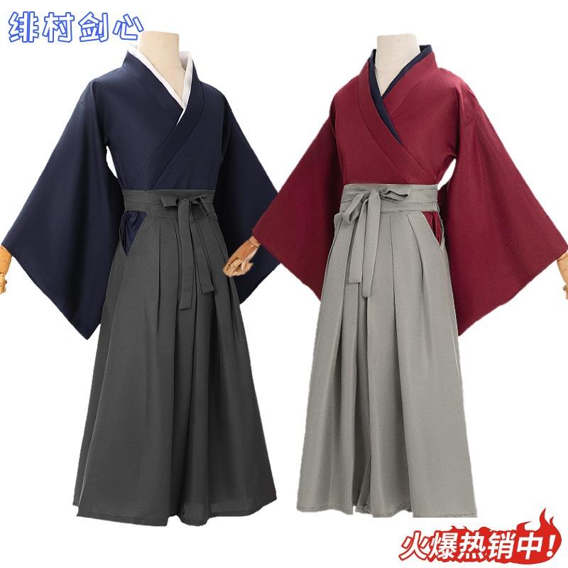 Rurouni Kenshin Himura Kenshin Oblek Červené Kendo Kimono Comic Con Halloween cos Anime Kostým