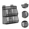 Hanging Kitchen Basket Fruit Four Grids Modern Lightweight Wall Mount Organizer for