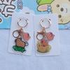 Cute Cartoon Capybara Flat Transparent Double-sided Keychain Student Backpack Accessories Capibala Pendant Keyring Jewelry Gift