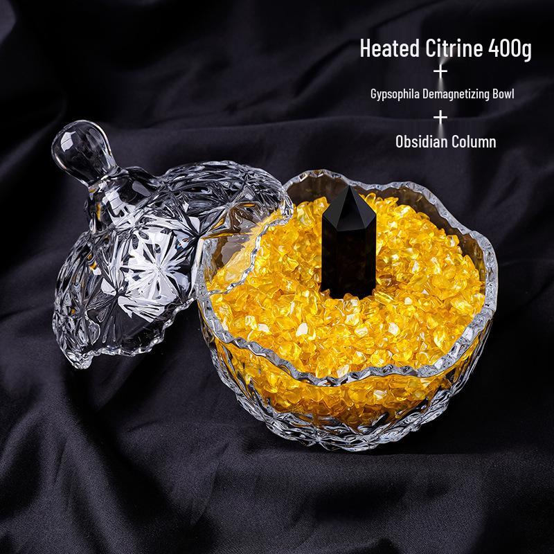 Natural White Crystal Stone Purification Bowl for Jewelry Storage