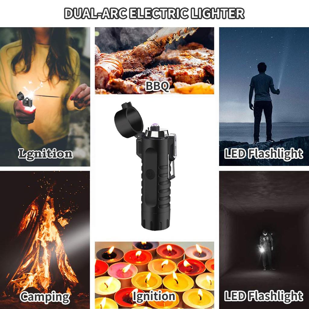 Buy Electric Lighter Flashlight Portable LED Lighter Flashligh For