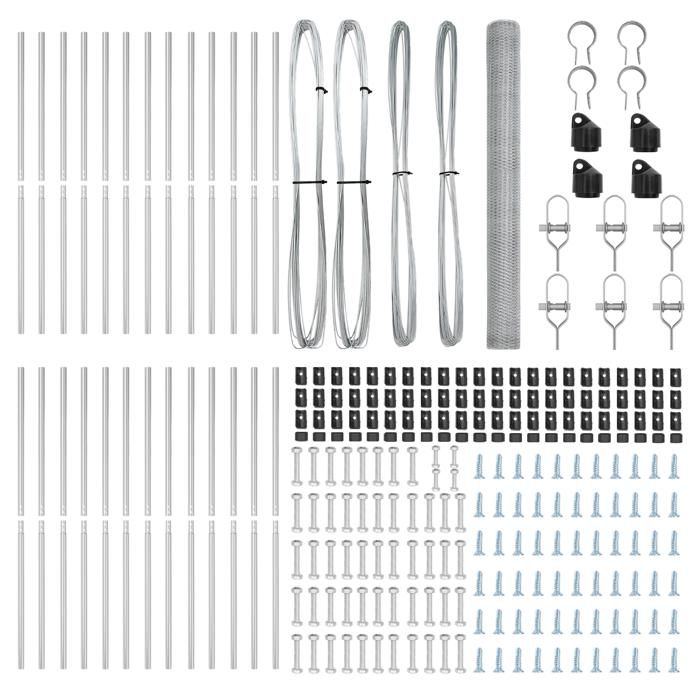 Clôture Hexagonale vidaXL 1,6x50 m en Acier Galvanisé 3353006