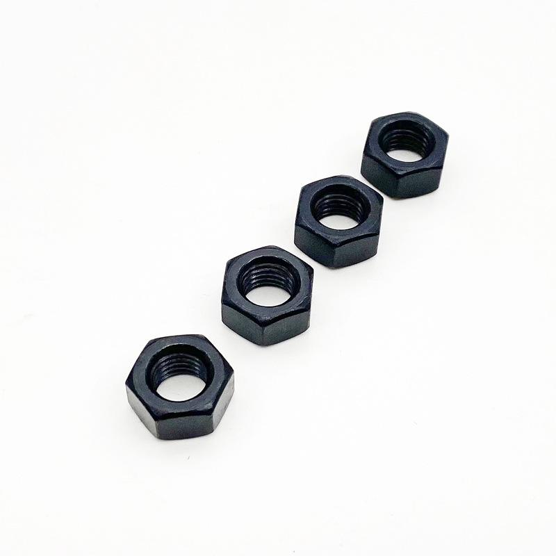 Black Oxide Carbon Steel Fine Thread Hex Nut - US Standard: Sizes 5/16, 3/8, 1/2, 5/8, 9/16