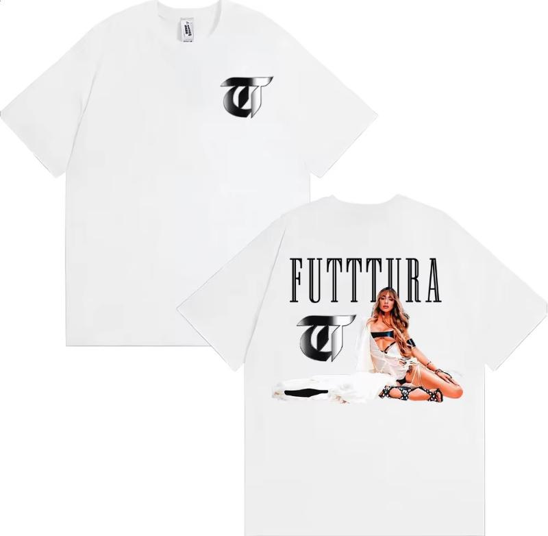 

Tini Stoessel Futtura Album Tour 2025 Merch T Shirts Men Women Hip Hop Vintage Trend T Shirt Cotton Loose Oversized T-shirt 5XL різнокольоровий