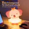 Cute Elephant Sleeping Night Light Rechargeable Dimmable Squishy Novelty Nursery Animal Nightlights For Desk Christmas Decor