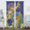 Saint Seiyas Partition Blackout Curtain for Room 2 Panel Tulle for Bedroom Modern Living Room Curtains Halloween Decoration Home