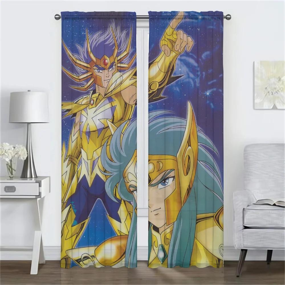 Saint Seiyas Partition Blackout Curtain for Room 2 Panel Tulle for Bedroom Modern Living Room Curtains Halloween Decoration Home