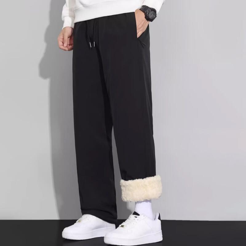 Langsha Men's Thermal Fleece Pants with Graphene Knee Support