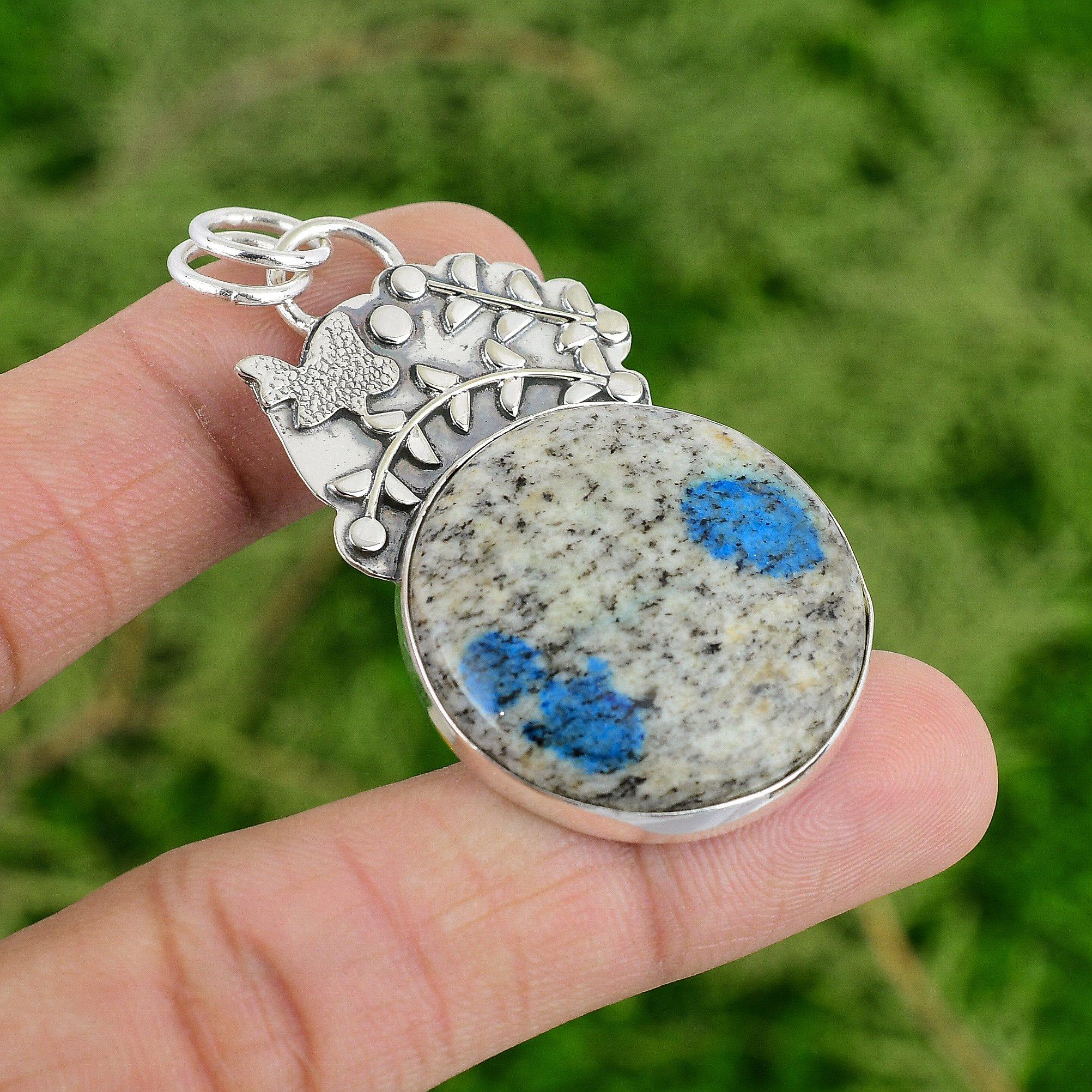 

Sterling Silver Natural K2 Jasper Daughter Bezel Anniversary Wedding New Pendant