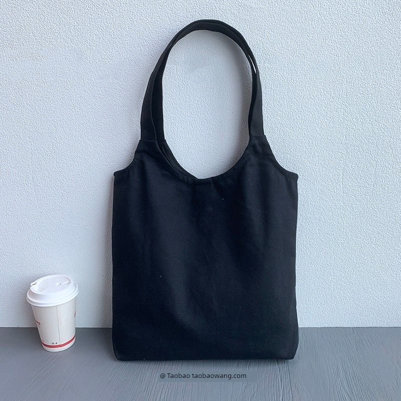 

Сделай сам расписанная вручную студенческая сумка-жилет из парусины Pure color Round Vest-Black