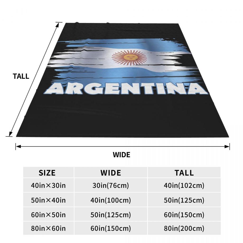 Argentina Argentinian National Flag Blankets Soft Warm Flannel Throw Blanket Bedspread for Bed Living room Picnic Travel Couch
