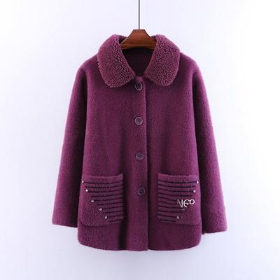 Grande Taille 6XL Modèles Automne et Hiver Lâche Velours Imitation Vison Manteau Épais pour Femme Manteau Manteau à Col de Fourrure Femme