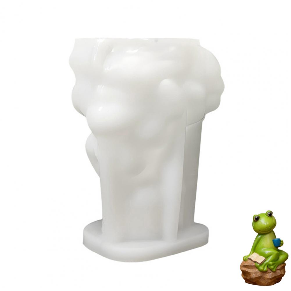 Frog Silicone Mold for Candles Diy Frog Candle Making Mold Flexible 3d Frog Silicone Mold Crafts Flexible Casting Cake Decor