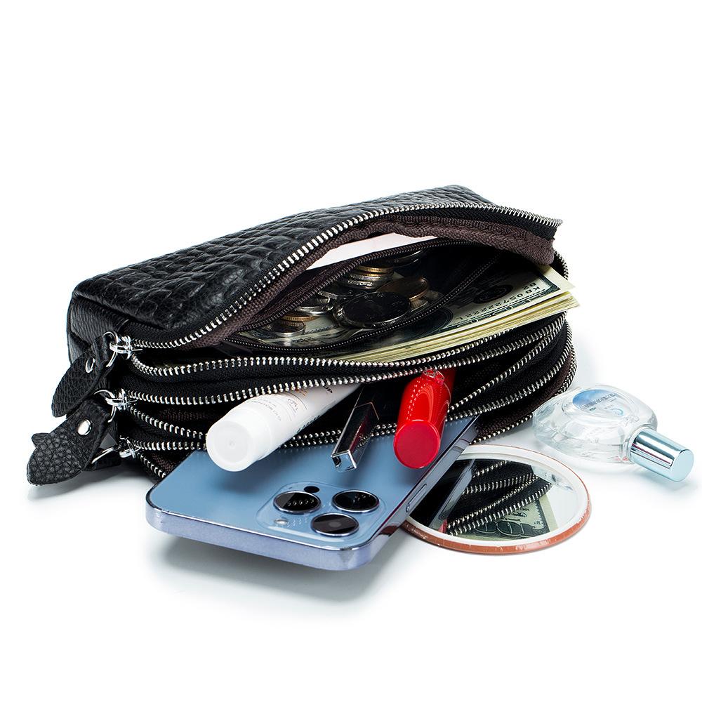 New Clutch Bag Women's Three-layer Large-capacity Fashion Wallet Crocodile Pattern Mother Bag Multi-functional Clutch Bag