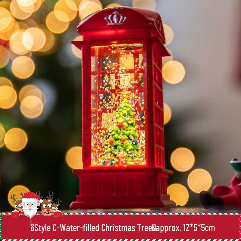 Vintage Light-Up Santa Claus Train Christmas Ornaments for Toddlers