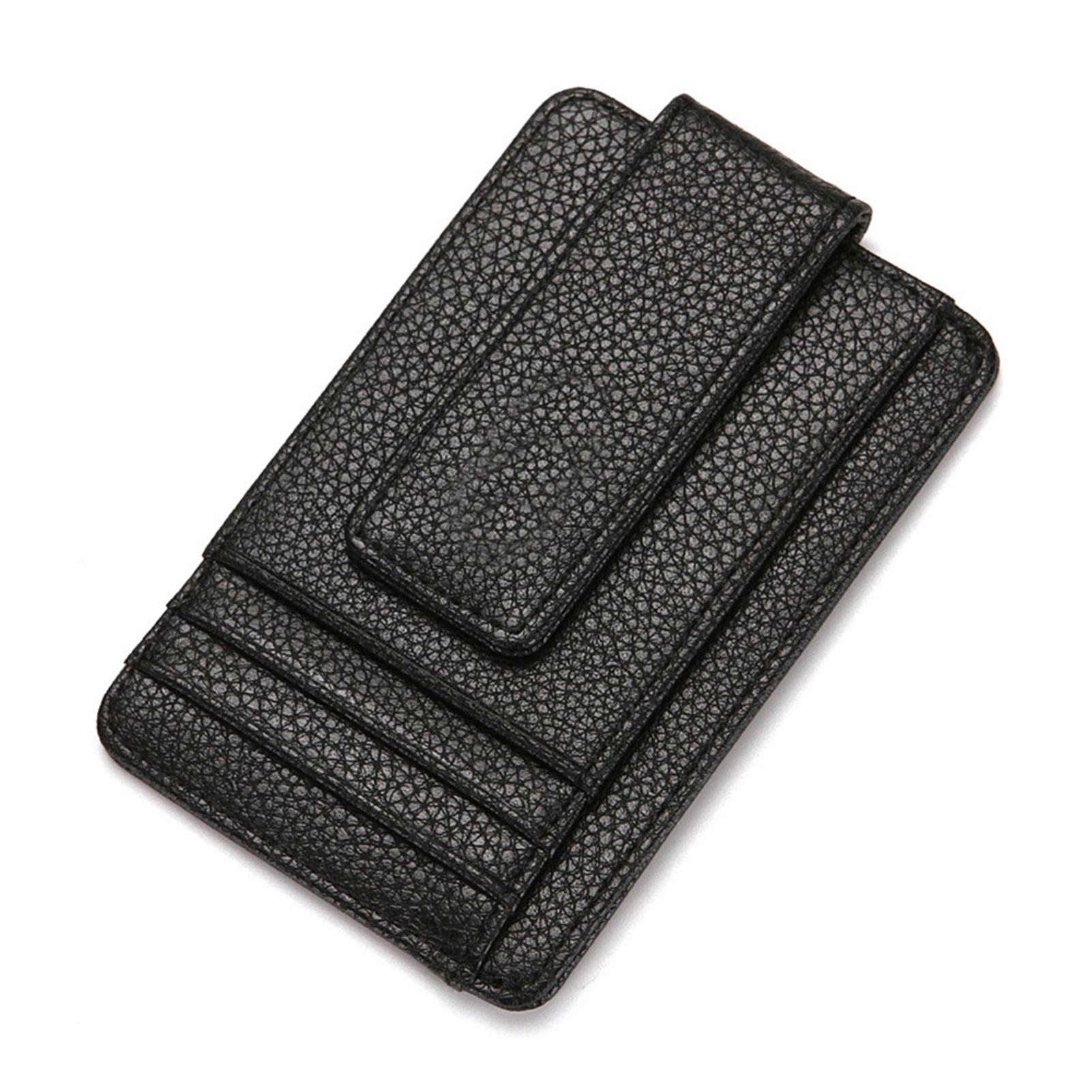 

2025New Men Ultra Thin Wallet Coin Purse Magnetic Buckle Business Card Holder Fine Milled Quality PU Material for Outdoor чорний
