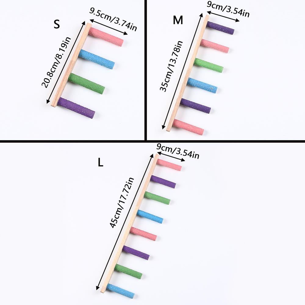 Bird Climbing Ladder Parrot Climbing Perch Stand Toys 4/6/8 Step Wooden Exercise Rack Bird Cage Accessories