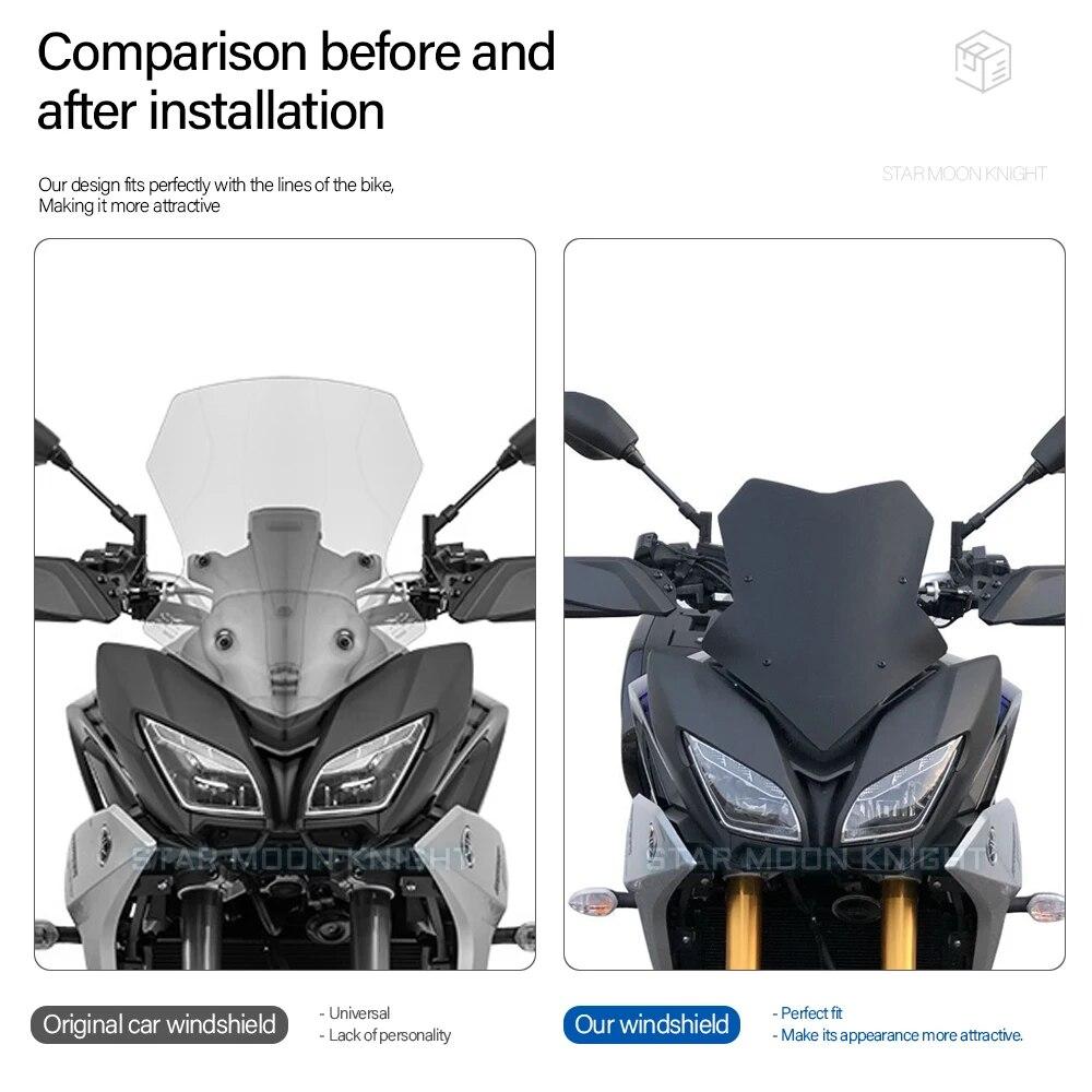 Passend für Yamaha MT-09 TRACER MT09 TRACER 900 GT 2018 – TRACER 9 GT Windschutzscheiben-Windschutzscheiben-Deflektorschutz