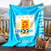 Warm Flannel Blanket Uruguay National Team Pattern, Lightweight Comfortable Throw Blanket for Bed Sofa Use