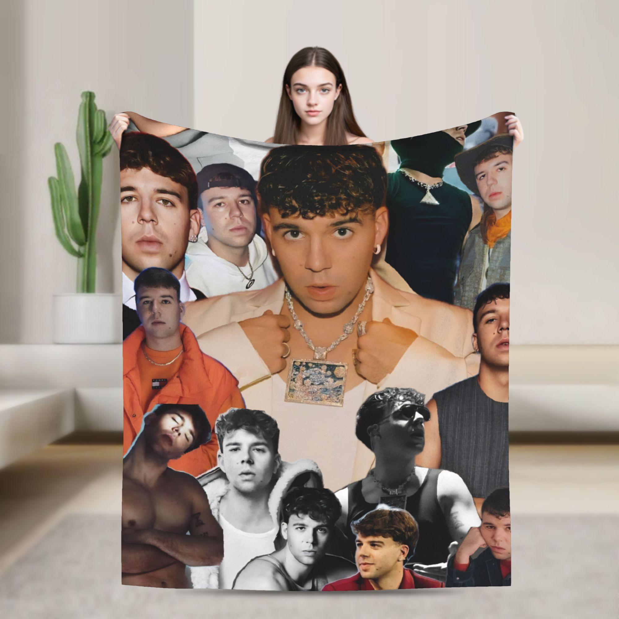 Quevedo Singer  Blanket  Airplane Travel Flannel Throw Blanket For Living Room Warm Soft Custom DIY Quality Bedspread 75x90cm