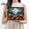 Reusable Storage Bag Bag,with Smooth Zipper, Thickened Polyester Large Capacity Cosmetic Halloween Witch Pumpkin Pattern Printed Pouch High-definition