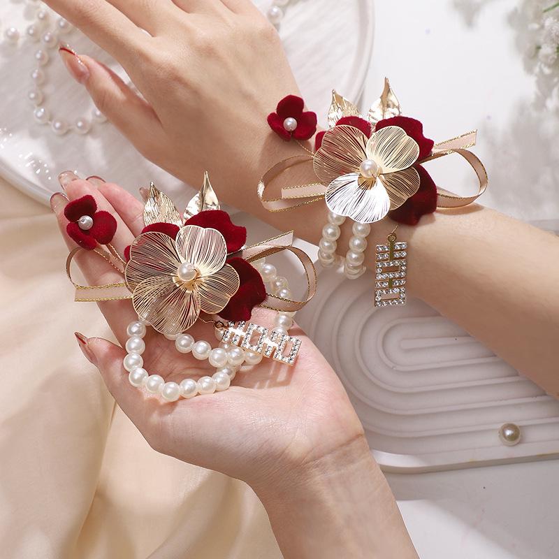 Bridesmaid Fairy Wrist Corsage Ribbon for Wedding Party