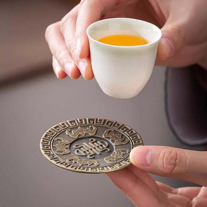 Legierung Untersetzer Hitzebeständiger Untersetzer Teegeschirr Tassenhalter Kaffeetassenmatte Zen Teezeremonie Teezeremonie Zubehör