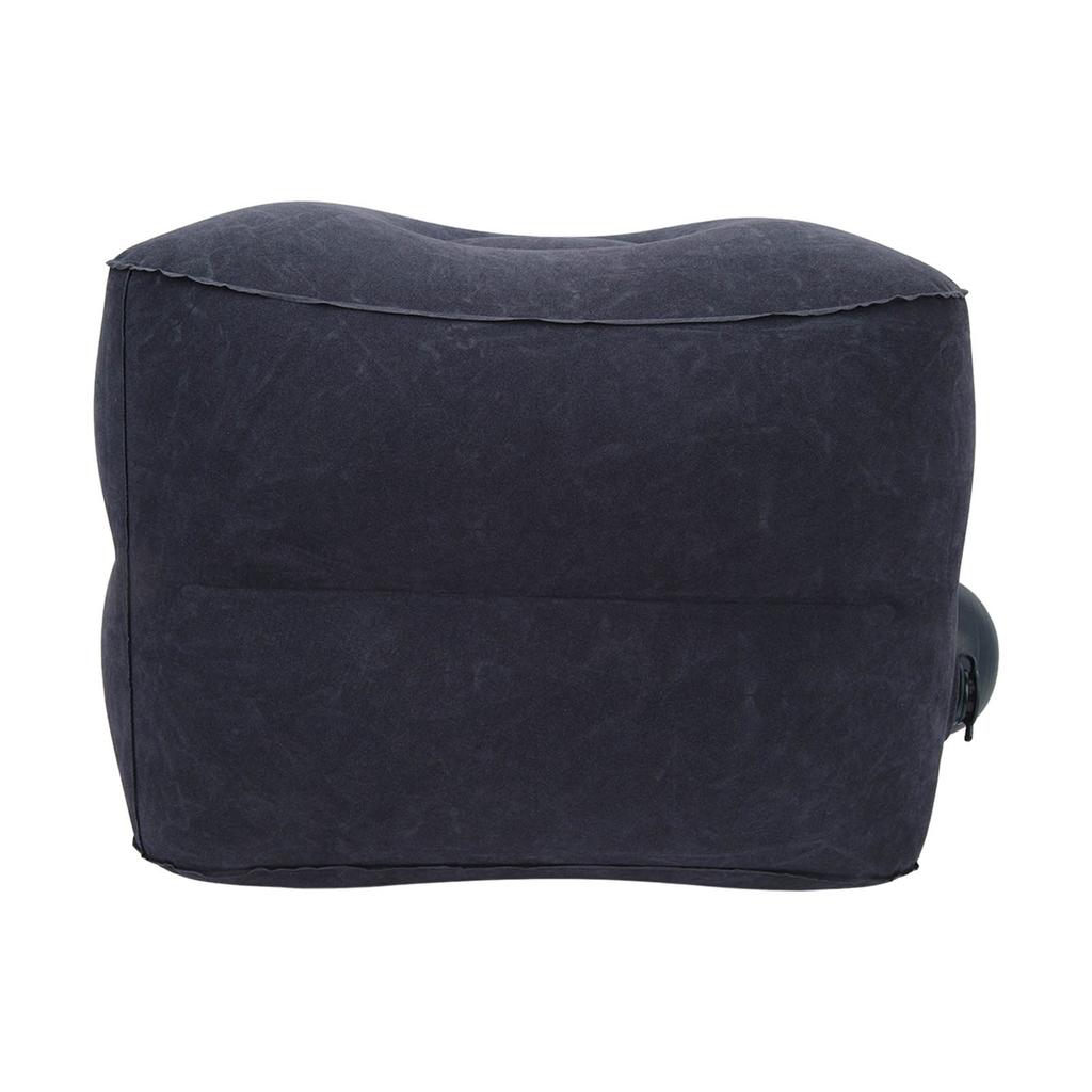 Foot Rest Pillow Inflatable Two Layer Single Air Valve PVC Flocking Portable Reducing Fatigue
