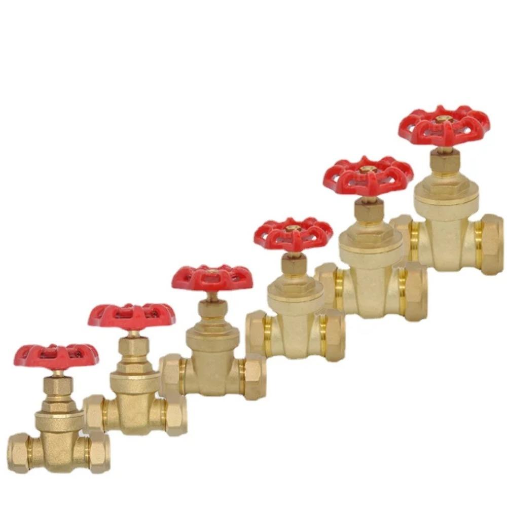 Fit 15mm 22mm 28mm 35mm 42mm OD Copper Tube Compression Union Brass Gate Valve Switch For Plumbing Water Heating Pump Isolation