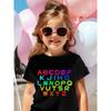 European sizes ' Cute A-Z Alphabet & Number Print T-Shirt - Soft Short Sleeve Summer Top